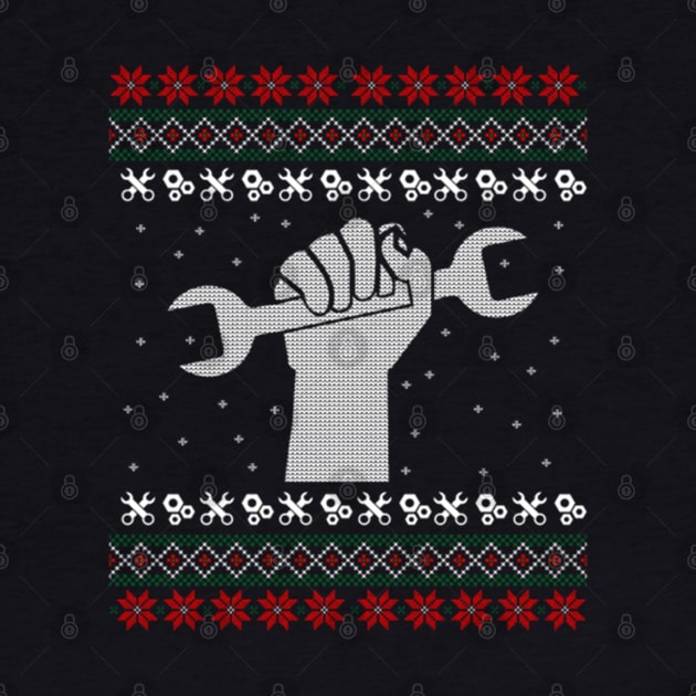 Mechanic Ugly Christmas Sweater Gift by uglygiftideas